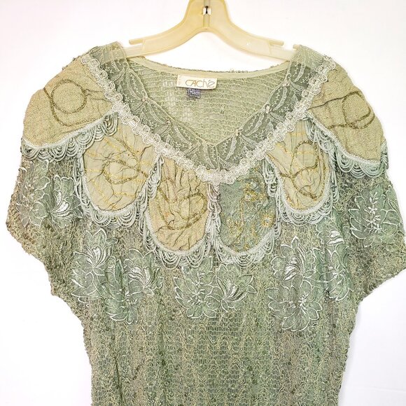 Cache Vintage Made in Italy Skirt Set Earth Tones 1 Size Fits All Layered Fabric - Picture 3 of 11